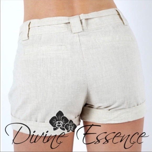 Textured Linen Shorts - Picture 2 of 2